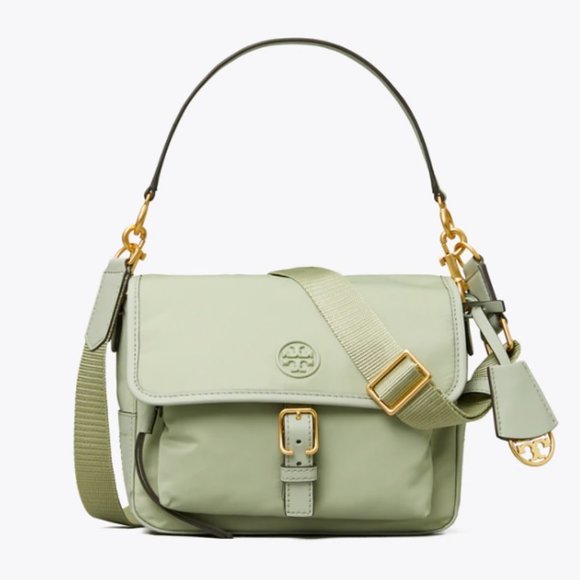 Tory Burch Bags Tory Burch Mint Green Piper Nylon Crossbody Bag